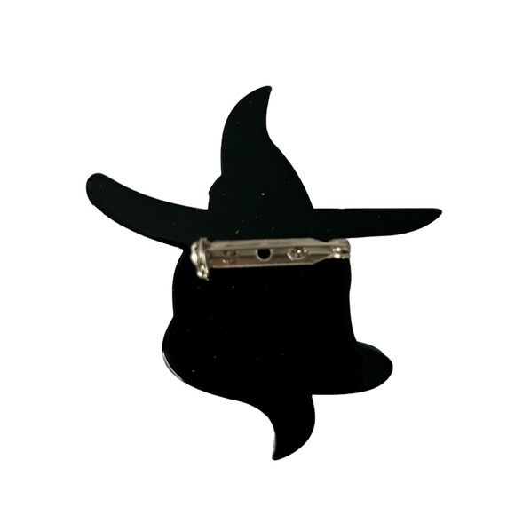 Chic Halloween Pretty Witch With Hat Brooch - Fun Acrylic Fashion Pin - Picture 5 of 6